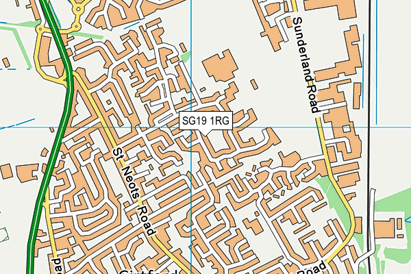 SG19 1RG map - OS VectorMap District (Ordnance Survey) SG19 1RG map - OS VectorMap District (Ordnance Survey)