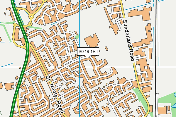 SG19 1RJ map - OS VectorMap District (Ordnance Survey) SG19 1RJ map - OS VectorMap District (Ordnance Survey)