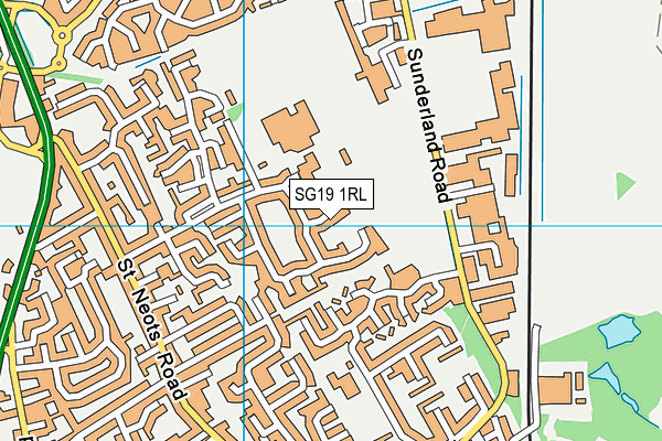 SG19 1RL map - OS VectorMap District (Ordnance Survey) SG19 1RL map - OS VectorMap District (Ordnance Survey)