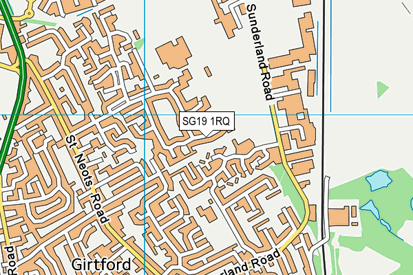 SG19 1RQ map - OS VectorMap District (Ordnance Survey) SG19 1RQ map - OS VectorMap District (Ordnance Survey)