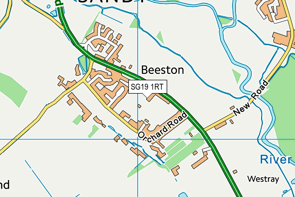 SG19 1RT map - OS VectorMap District (Ordnance Survey) SG19 1RT map - OS VectorMap District (Ordnance Survey)