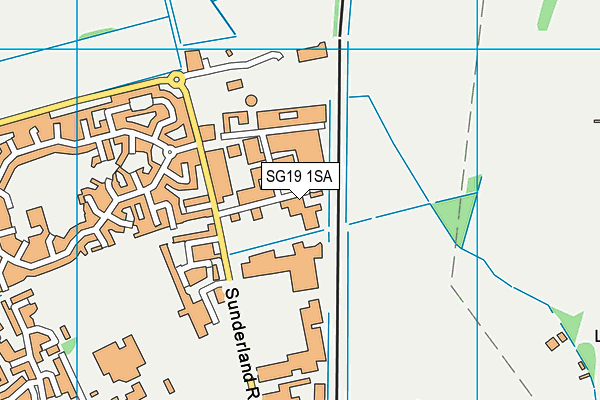 SG19 1SA map - OS VectorMap District (Ordnance Survey) SG19 1SA map - OS VectorMap District (Ordnance Survey)