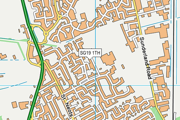 SG19 1TH map - OS VectorMap District (Ordnance Survey) SG19 1TH map - OS VectorMap District (Ordnance Survey)