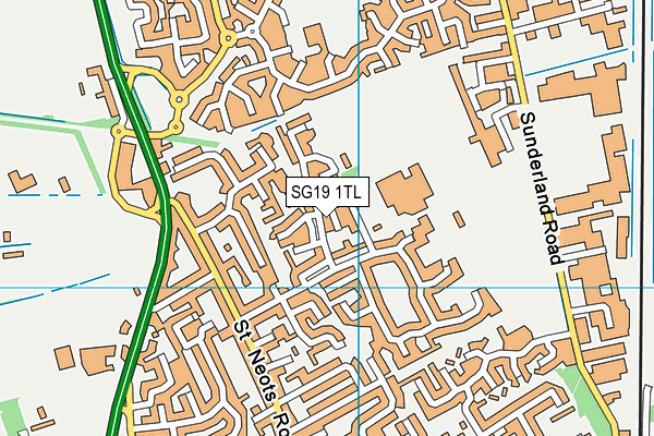 SG19 1TL map - OS VectorMap District (Ordnance Survey) SG19 1TL map - OS VectorMap District (Ordnance Survey)