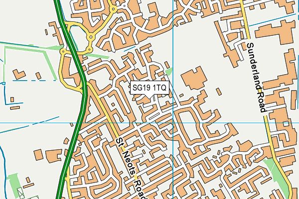 SG19 1TQ map - OS VectorMap District (Ordnance Survey) SG19 1TQ map - OS VectorMap District (Ordnance Survey)