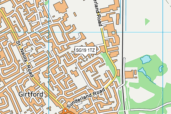 SG19 1TZ map - OS VectorMap District (Ordnance Survey) SG19 1TZ map - OS VectorMap District (Ordnance Survey)