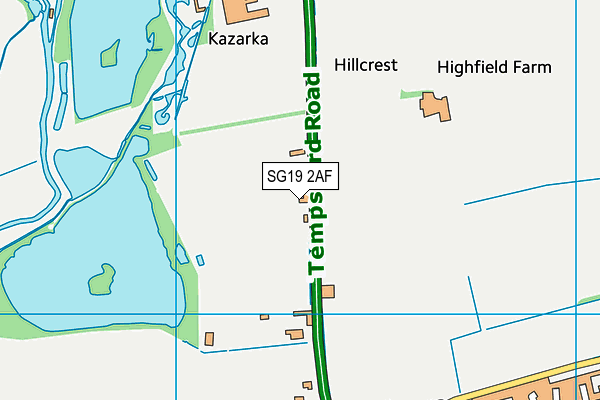 SG19 2AF map - OS VectorMap District (Ordnance Survey) SG19 2AF map - OS VectorMap District (Ordnance Survey)