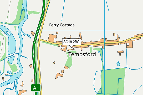 SG19 2BG map - OS VectorMap District (Ordnance Survey) SG19 2BG map - OS VectorMap District (Ordnance Survey)