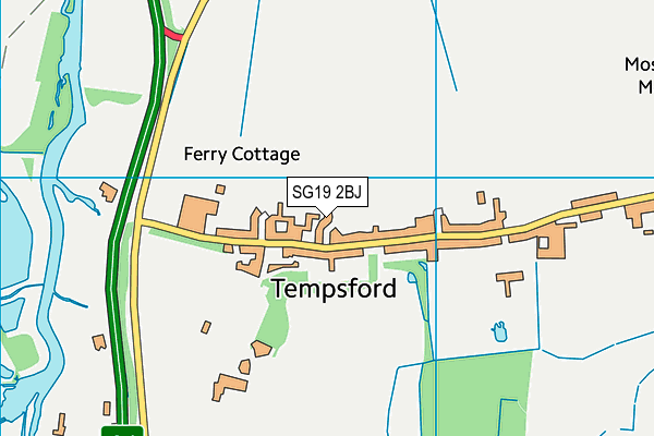 SG19 2BJ map - OS VectorMap District (Ordnance Survey) SG19 2BJ map - OS VectorMap District (Ordnance Survey)