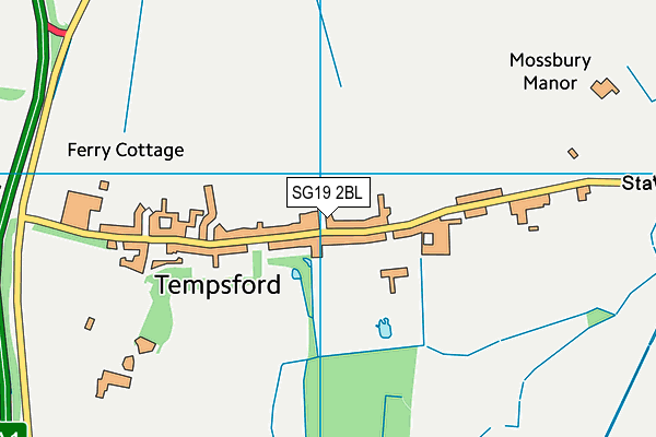 SG19 2BL map - OS VectorMap District (Ordnance Survey) SG19 2BL map - OS VectorMap District (Ordnance Survey)