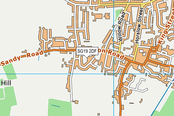 SG19 2DF map - OS VectorMap District (Ordnance Survey) SG19 2DF map - OS VectorMap District (Ordnance Survey)