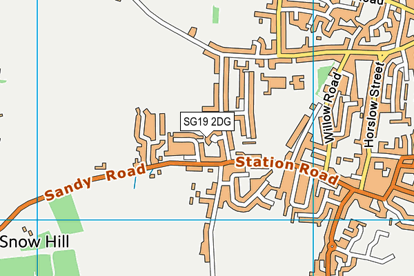 SG19 2DG map - OS VectorMap District (Ordnance Survey) SG19 2DG map - OS VectorMap District (Ordnance Survey)