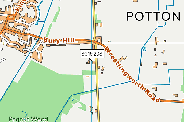 SG19 2DS map - OS VectorMap District (Ordnance Survey) SG19 2DS map - OS VectorMap District (Ordnance Survey)