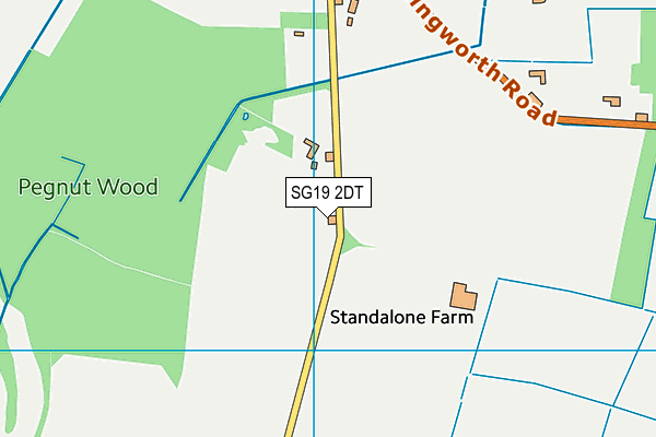 SG19 2DT map - OS VectorMap District (Ordnance Survey) SG19 2DT map - OS VectorMap District (Ordnance Survey)