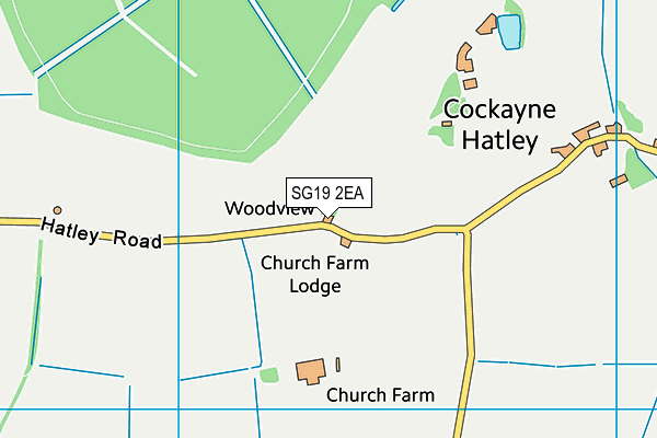 SG19 2EA map - OS VectorMap District (Ordnance Survey) SG19 2EA map - OS VectorMap District (Ordnance Survey)