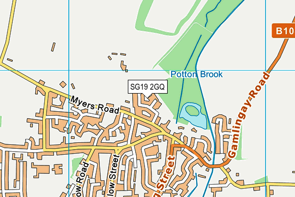 SG19 2GQ map - OS VectorMap District (Ordnance Survey) SG19 2GQ map - OS VectorMap District (Ordnance Survey)
