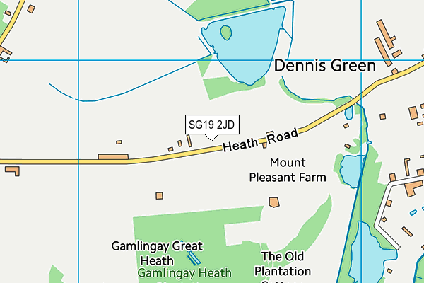SG19 2JD map - OS VectorMap District (Ordnance Survey) SG19 2JD map - OS VectorMap District (Ordnance Survey)