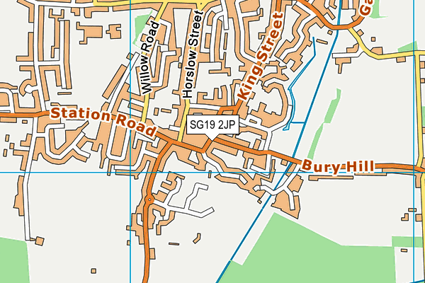 SG19 2JP map - OS VectorMap District (Ordnance Survey) SG19 2JP map - OS VectorMap District (Ordnance Survey)