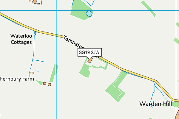 SG19 2JW map - OS VectorMap District (Ordnance Survey) SG19 2JW map - OS VectorMap District (Ordnance Survey)