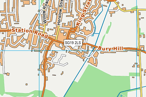 SG19 2LS map - OS VectorMap District (Ordnance Survey) SG19 2LS map - OS VectorMap District (Ordnance Survey)
