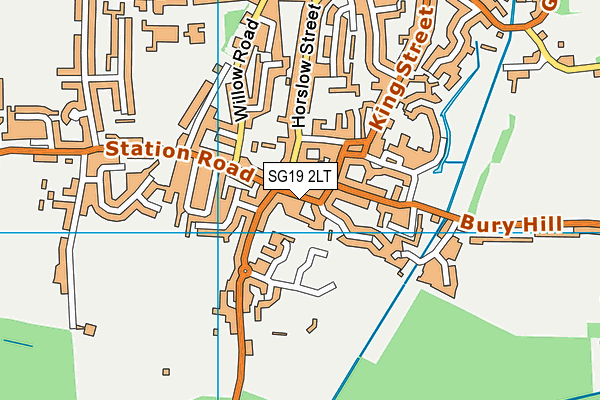 SG19 2LT map - OS VectorMap District (Ordnance Survey) SG19 2LT map - OS VectorMap District (Ordnance Survey)