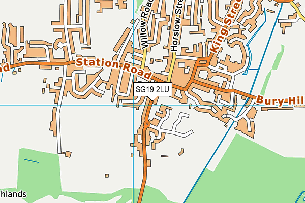 SG19 2LU map - OS VectorMap District (Ordnance Survey) SG19 2LU map - OS VectorMap District (Ordnance Survey)