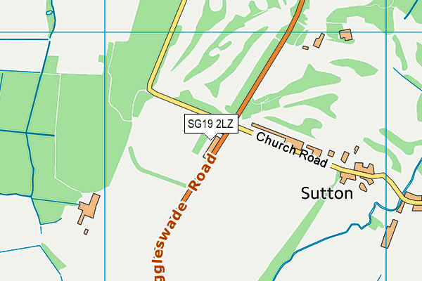 SG19 2LZ map - OS VectorMap District (Ordnance Survey) SG19 2LZ map - OS VectorMap District (Ordnance Survey)