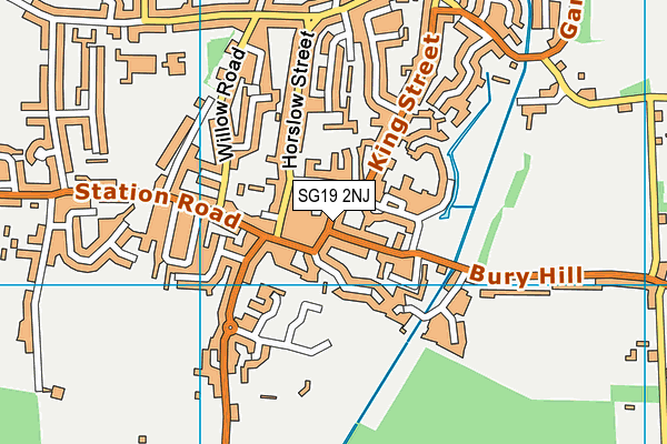 SG19 2NJ map - OS VectorMap District (Ordnance Survey) SG19 2NJ map - OS VectorMap District (Ordnance Survey)