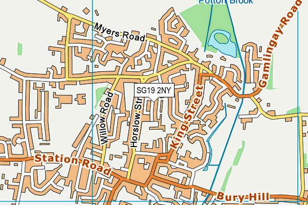 SG19 2NY map - OS VectorMap District (Ordnance Survey) SG19 2NY map - OS VectorMap District (Ordnance Survey)