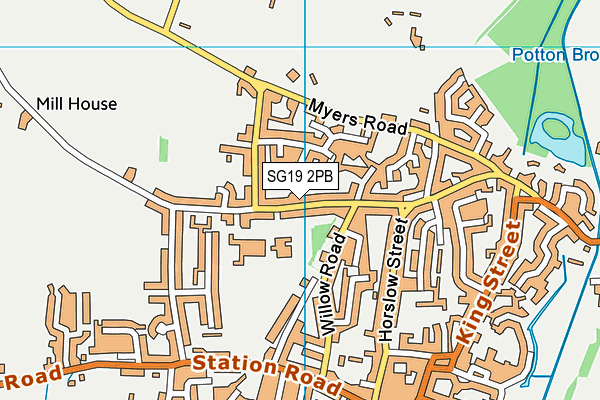 SG19 2PB map - OS VectorMap District (Ordnance Survey) SG19 2PB map - OS VectorMap District (Ordnance Survey)