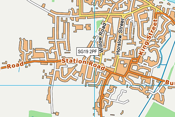 SG19 2PF map - OS VectorMap District (Ordnance Survey) SG19 2PF map - OS VectorMap District (Ordnance Survey)