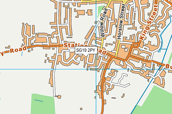 SG19 2PY map - OS VectorMap District (Ordnance Survey) SG19 2PY map - OS VectorMap District (Ordnance Survey)