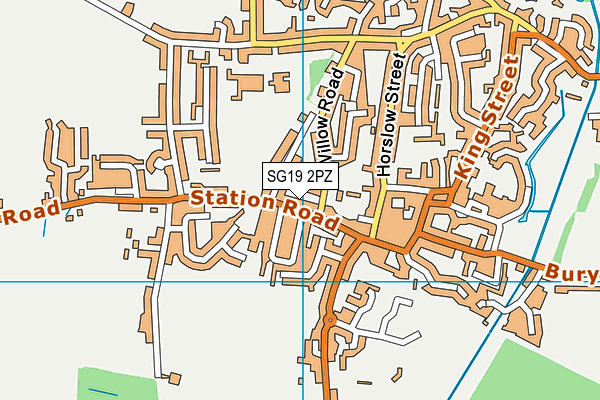 SG19 2PZ map - OS VectorMap District (Ordnance Survey) SG19 2PZ map - OS VectorMap District (Ordnance Survey)