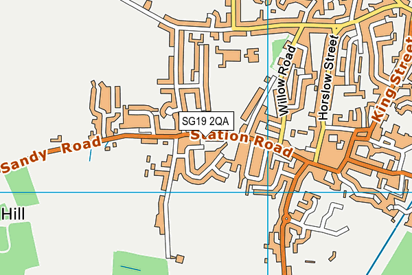 SG19 2QA map - OS VectorMap District (Ordnance Survey) SG19 2QA map - OS VectorMap District (Ordnance Survey)