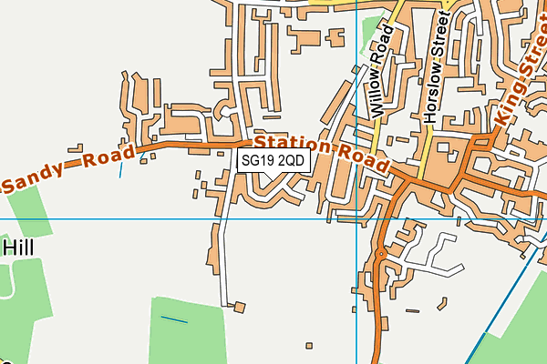 SG19 2QD map - OS VectorMap District (Ordnance Survey) SG19 2QD map - OS VectorMap District (Ordnance Survey)