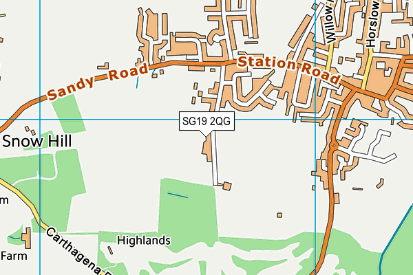SG19 2QG map - OS VectorMap District (Ordnance Survey) SG19 2QG map - OS VectorMap District (Ordnance Survey)