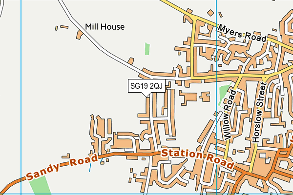 SG19 2QJ map - OS VectorMap District (Ordnance Survey) SG19 2QJ map - OS VectorMap District (Ordnance Survey)