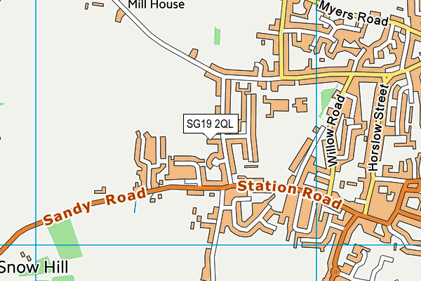 SG19 2QL map - OS VectorMap District (Ordnance Survey) SG19 2QL map - OS VectorMap District (Ordnance Survey)
