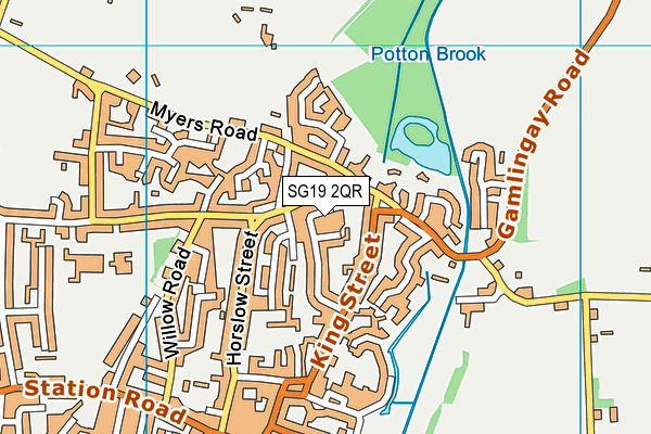 SG19 2QR map - OS VectorMap District (Ordnance Survey) SG19 2QR map - OS VectorMap District (Ordnance Survey)