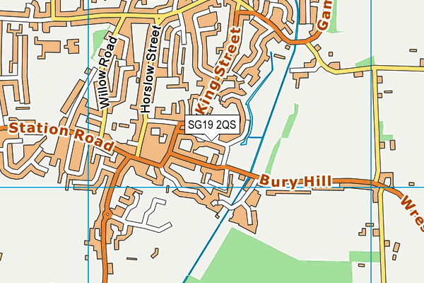 SG19 2QS map - OS VectorMap District (Ordnance Survey) SG19 2QS map - OS VectorMap District (Ordnance Survey)