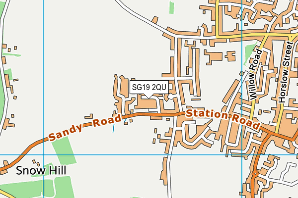SG19 2QU map - OS VectorMap District (Ordnance Survey) SG19 2QU map - OS VectorMap District (Ordnance Survey)