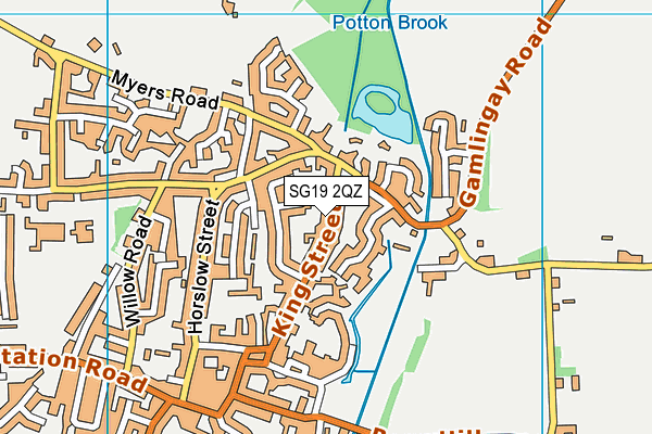 SG19 2QZ map - OS VectorMap District (Ordnance Survey) SG19 2QZ map - OS VectorMap District (Ordnance Survey)