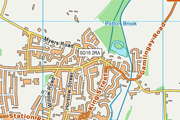 SG19 2RA map - OS VectorMap District (Ordnance Survey) SG19 2RA map - OS VectorMap District (Ordnance Survey)