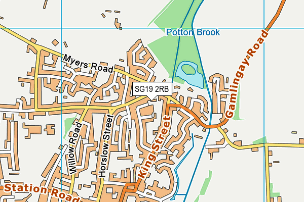SG19 2RB map - OS VectorMap District (Ordnance Survey) SG19 2RB map - OS VectorMap District (Ordnance Survey)