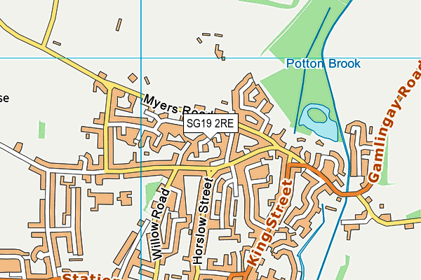 SG19 2RE map - OS VectorMap District (Ordnance Survey) SG19 2RE map - OS VectorMap District (Ordnance Survey)