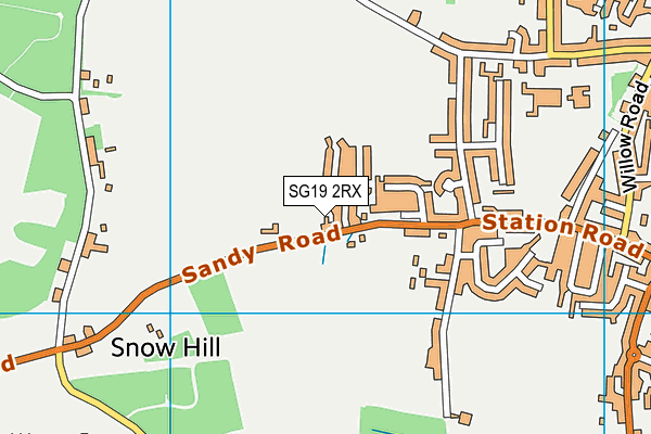 SG19 2RX map - OS VectorMap District (Ordnance Survey) SG19 2RX map - OS VectorMap District (Ordnance Survey)