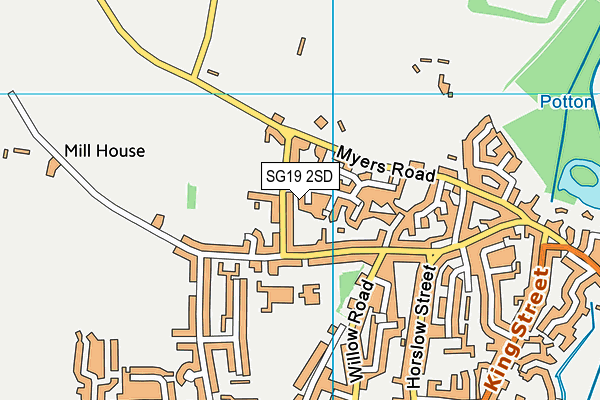 SG19 2SD map - OS VectorMap District (Ordnance Survey) SG19 2SD map - OS VectorMap District (Ordnance Survey)