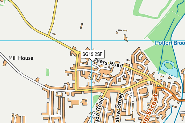 SG19 2SF map - OS VectorMap District (Ordnance Survey) SG19 2SF map - OS VectorMap District (Ordnance Survey)