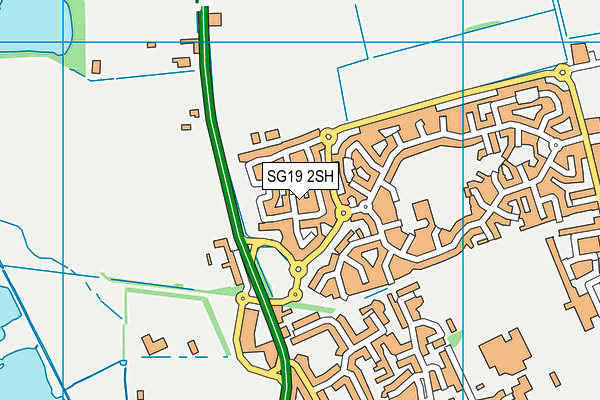 SG19 2SH map - OS VectorMap District (Ordnance Survey) SG19 2SH map - OS VectorMap District (Ordnance Survey)