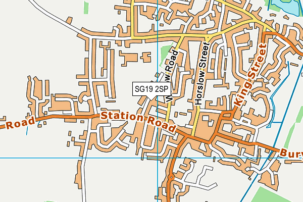 SG19 2SP map - OS VectorMap District (Ordnance Survey) SG19 2SP map - OS VectorMap District (Ordnance Survey)